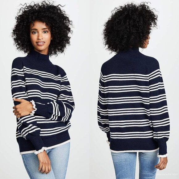 Rebecca Taylor Striped Turtleneck Pullover - Picture 1 of 7